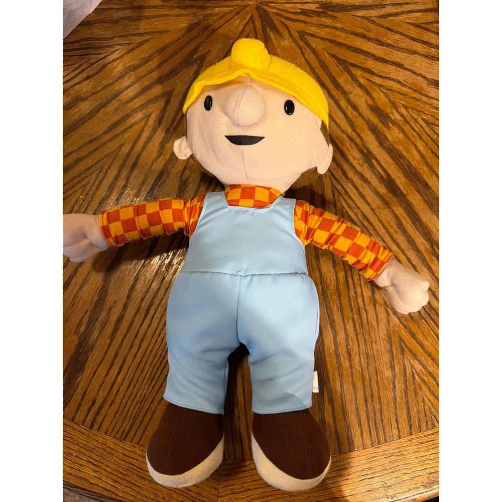 Bob the Builder Plush 2010 HIT Entertainment Construction Toy Yellow Blue 12in